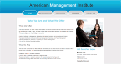Desktop Screenshot of americanmanagementinstitute.net