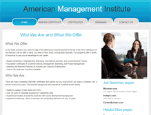 Tablet Screenshot of americanmanagementinstitute.net